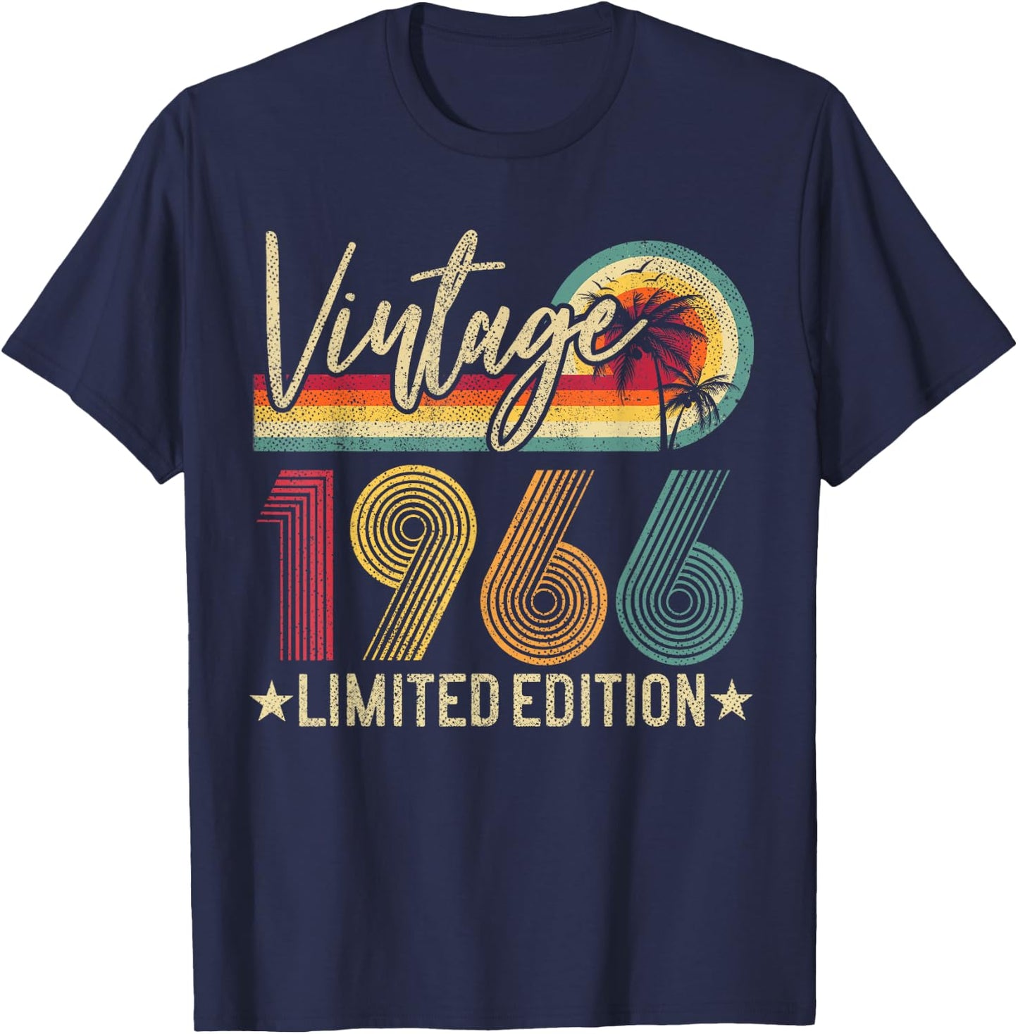 Limited Edition 1966 60th Birthday Gift 60 Years Old Vintage T-Shirt - T-Shirt | Navy