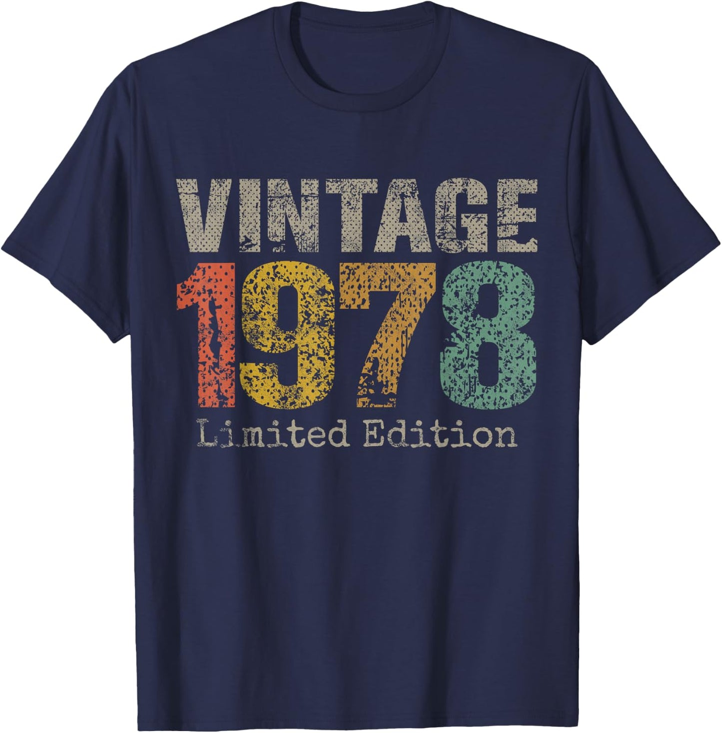 Vintage 1978 Limited Edition 47th Birthday Gifts 47 Year Old T-Shirt - T-Shirt | Navy