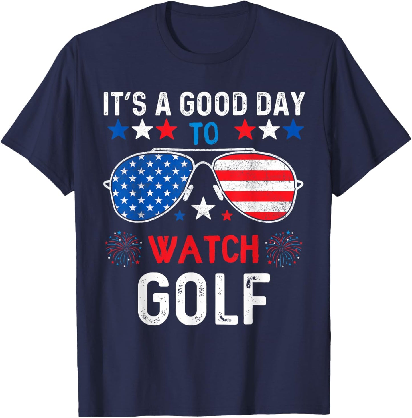 Golf USA Support the Team Sunglasses USA Flag Girls Kids Men T-Shirt - T-Shirt | Navy