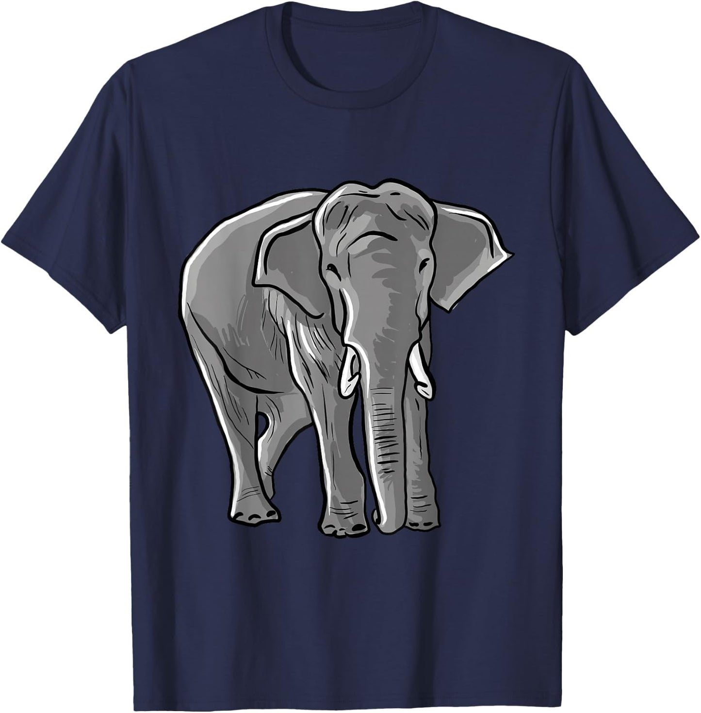 Elephant Love Illustration for Elephant Lovers T-Shirt - T-Shirt | Navy