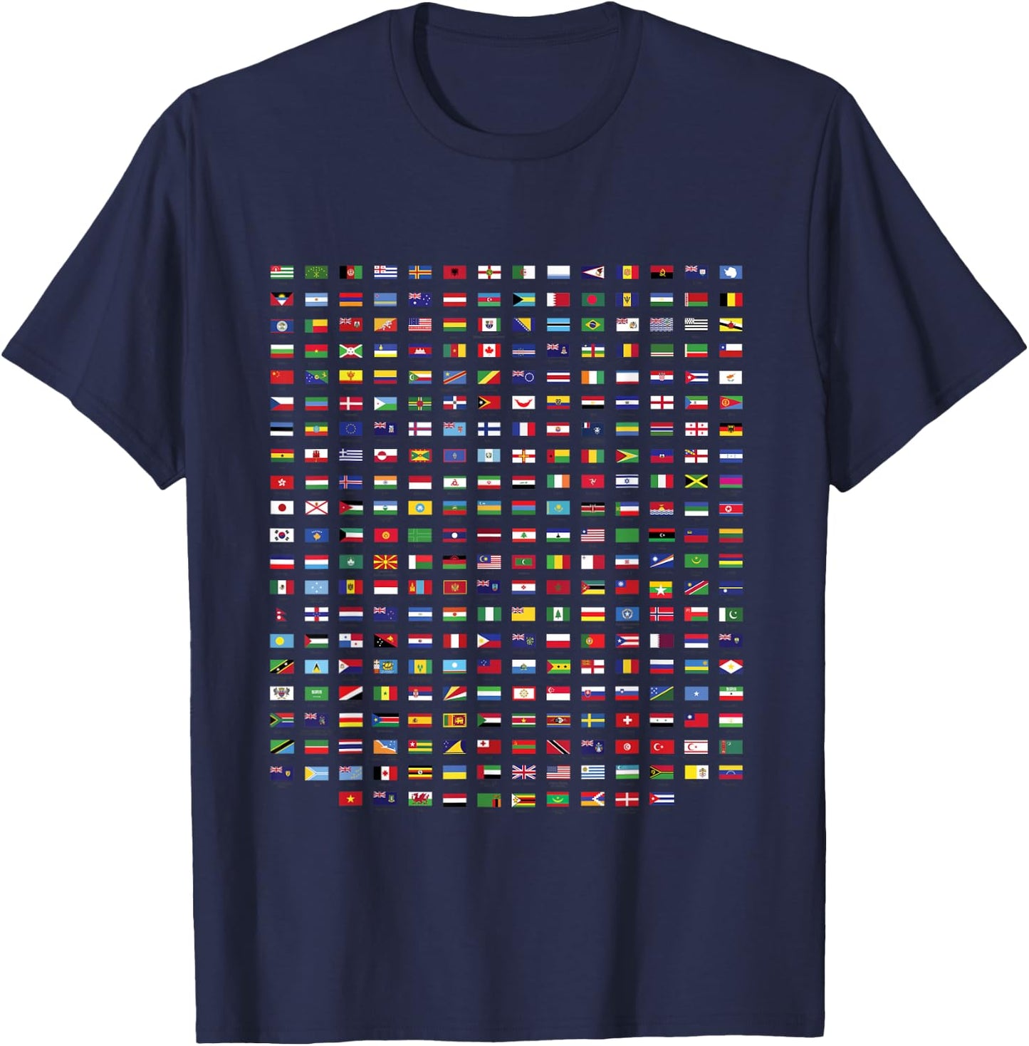 World Flags design, Cool Travel 210 Flag T-Shirt - T-Shirt | Navy