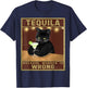 Tequila Because Murder is Wrong Alcohol Cat T-Shirt - T-Shirt | Navy