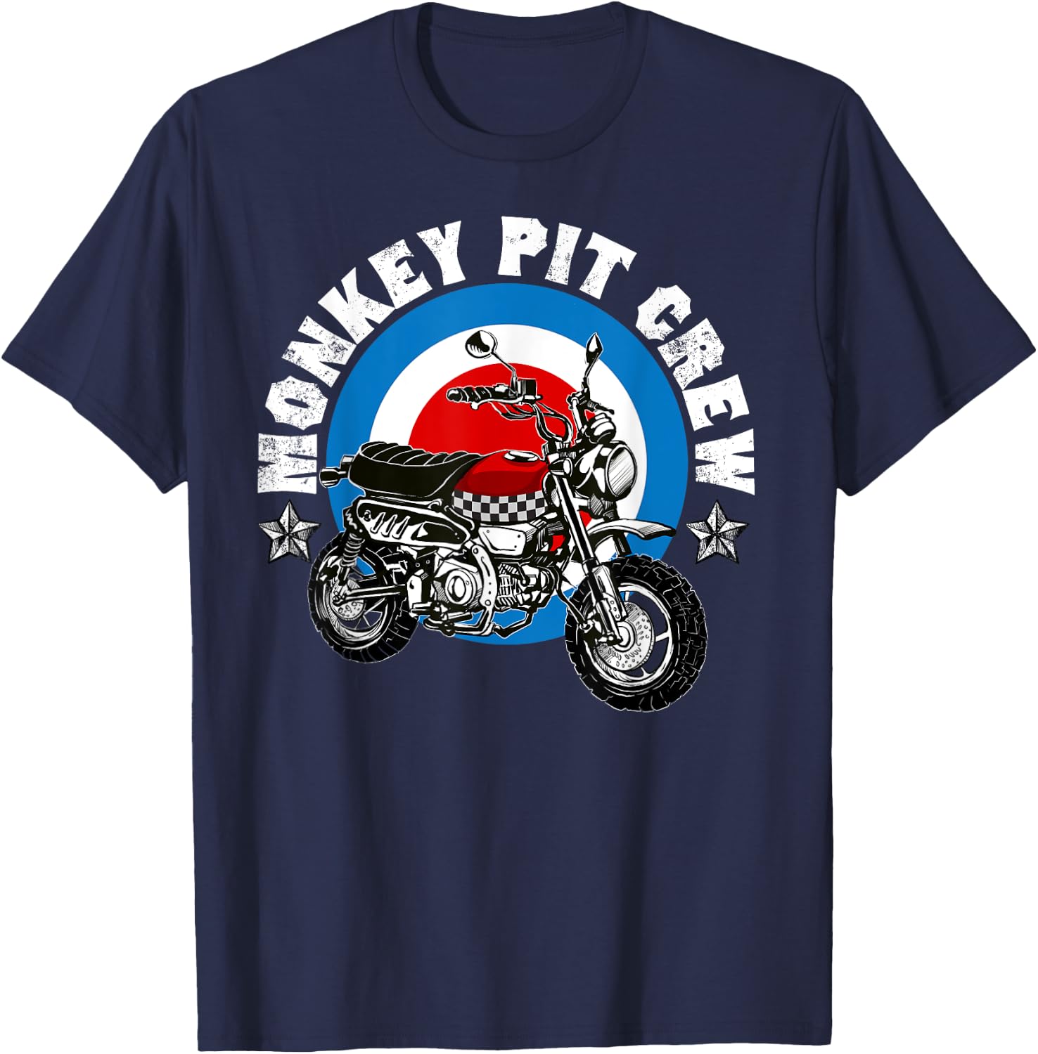 Monkey Bike Pit Crew logo T-Shirt - T-Shirt | Navy