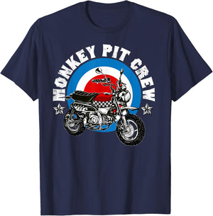 Monkey Bike Pit Crew logo T-Shirt - T-Shirt | Navy
