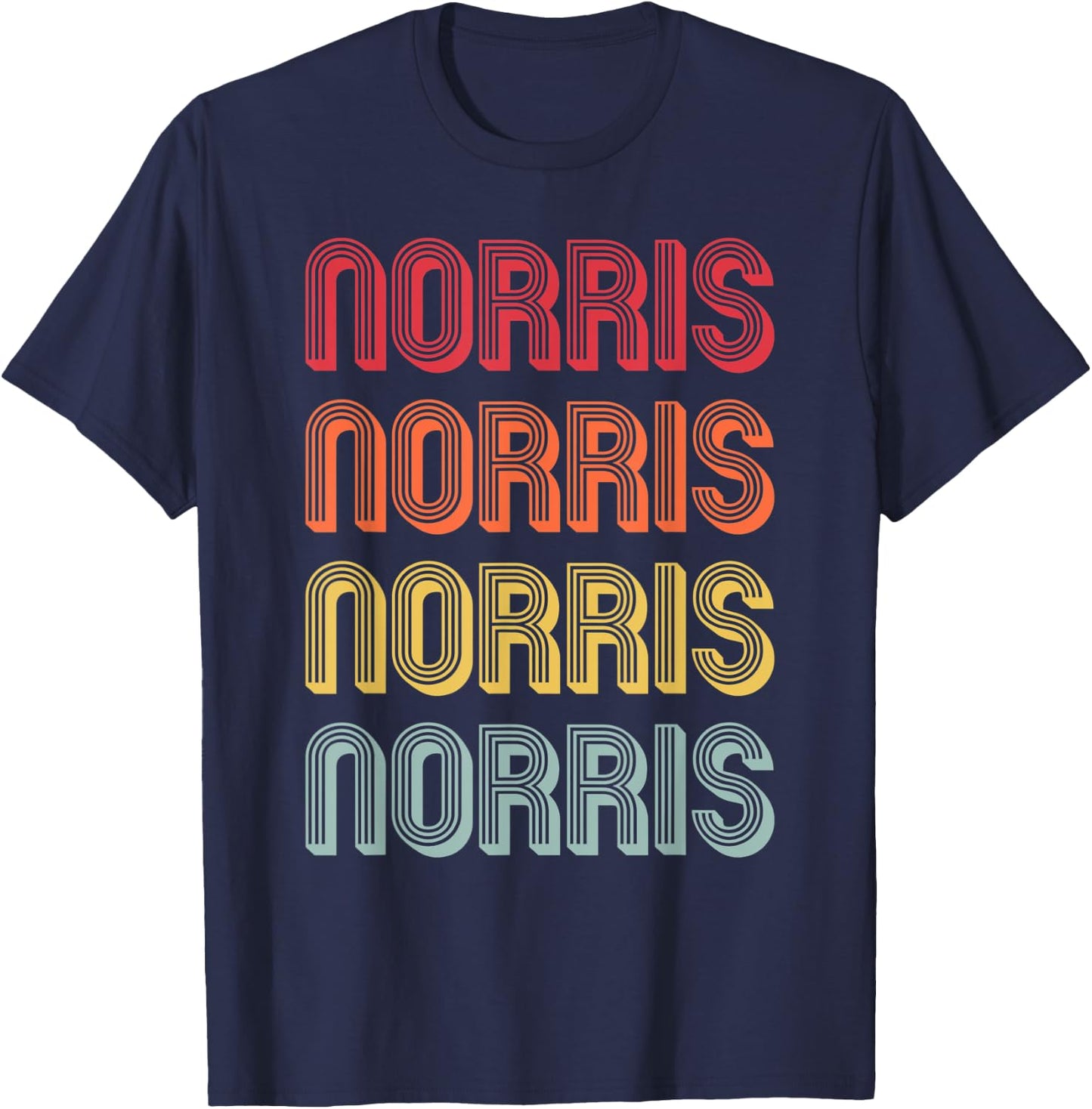 NORRIS Gift Surname Funny Retro Vintage 80s Birthday Reunion T-Shirt - T-Shirt | Navy