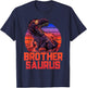 Brothersaurus T-Rex Shirt Brother Saurus Retro 80s Dinosaur T-Shirt - T-Shirt | Navy