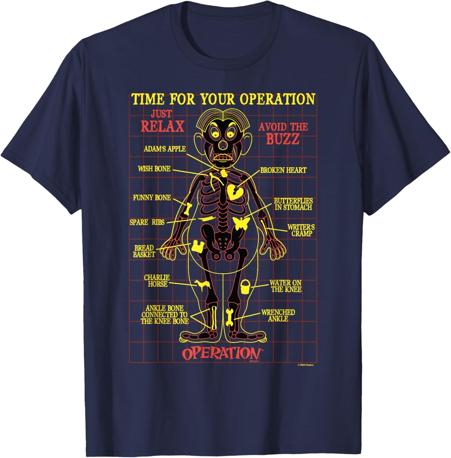 Hasbro Operation Schematic T-Shirt - T-Shirt | Navy