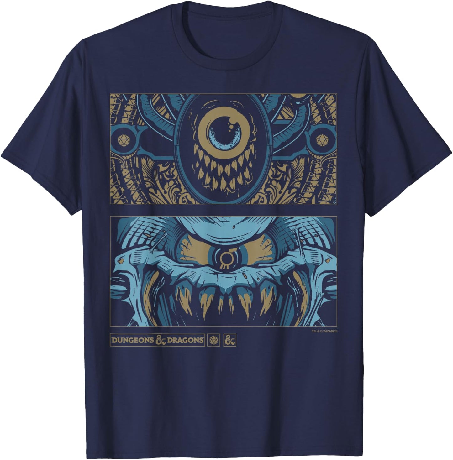 Dungeons & Dragons Beholder Panels T-Shirt - T-Shirt | Navy