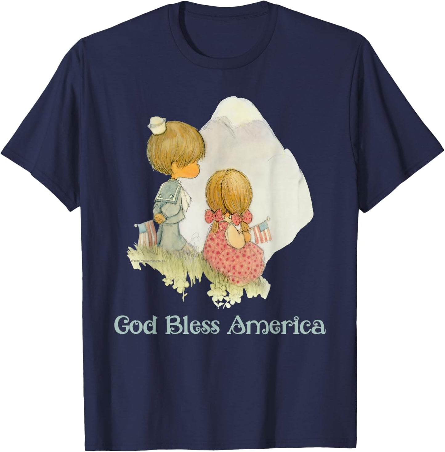Precious Moments God Bless America T-Shirt - T-Shirt | Navy