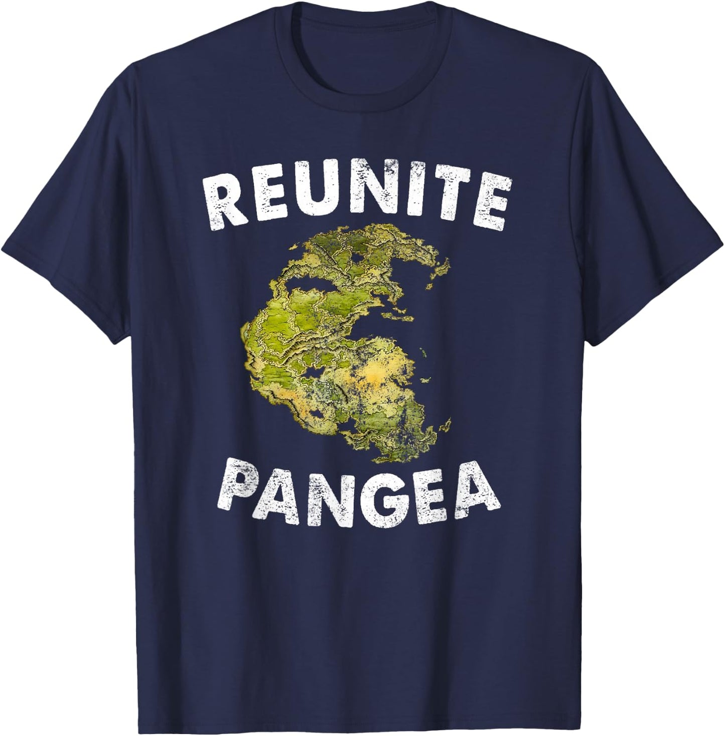 Reunite Pangea - Funny Geology Vintage Geologist T-Shirt - T-Shirt | Navy