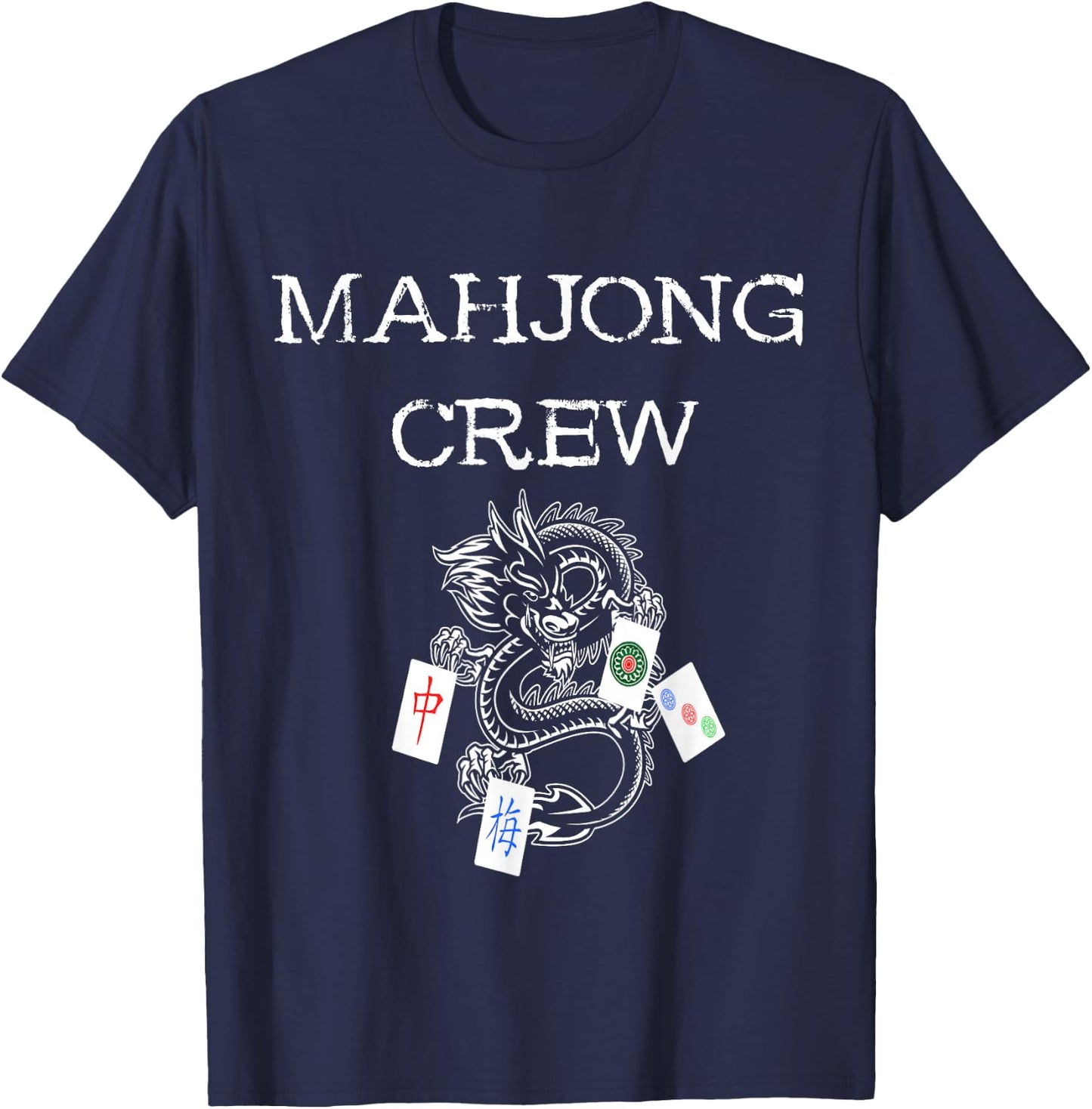 Mahjong Crew Mah Jongg Squad Team Chinese Game Set Group T-Shirt - T-Shirt | Navy