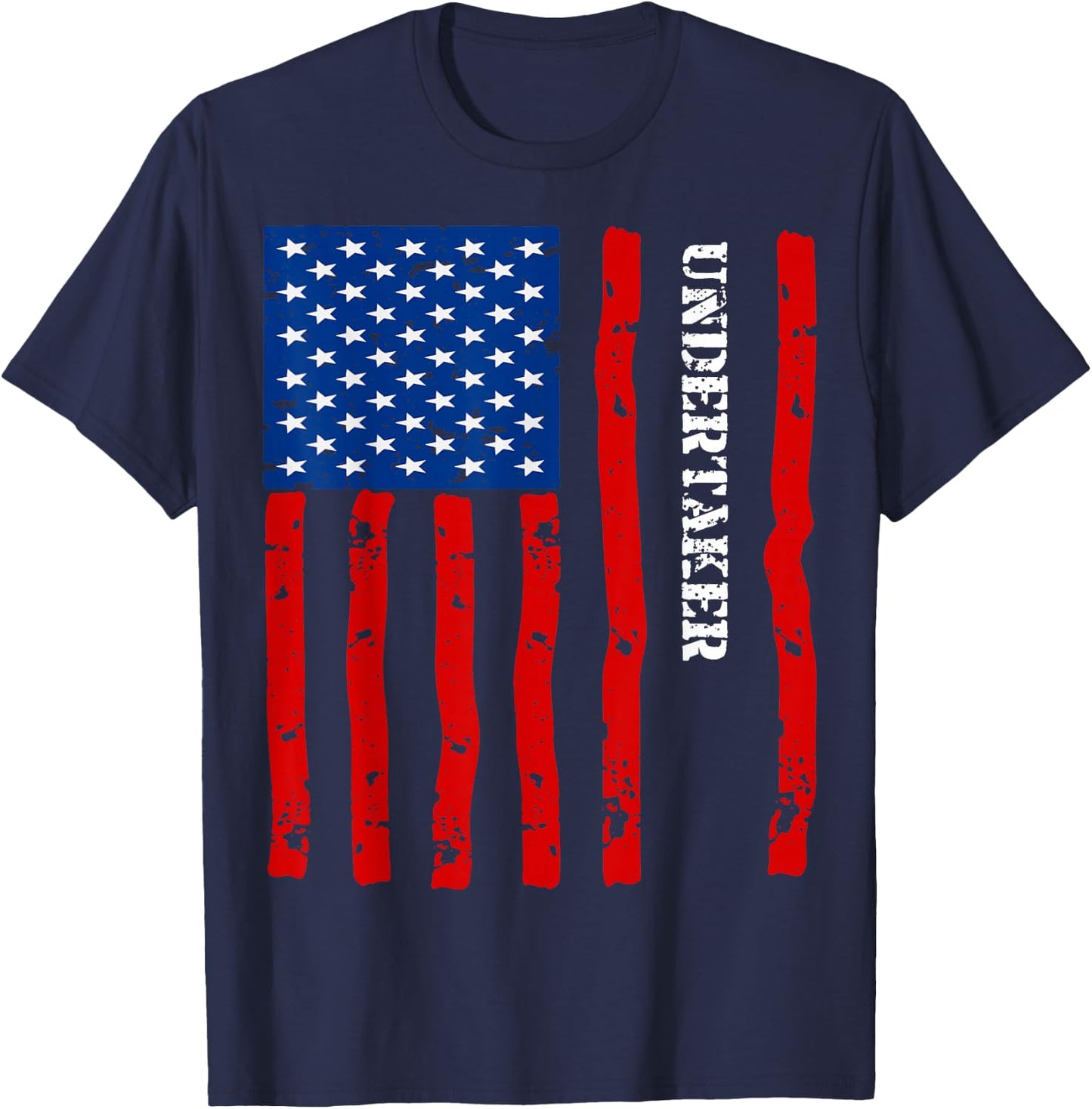 Cool Undertaker Accessories Things Stuff USA Flag T-Shirt - T-Shirt | Navy