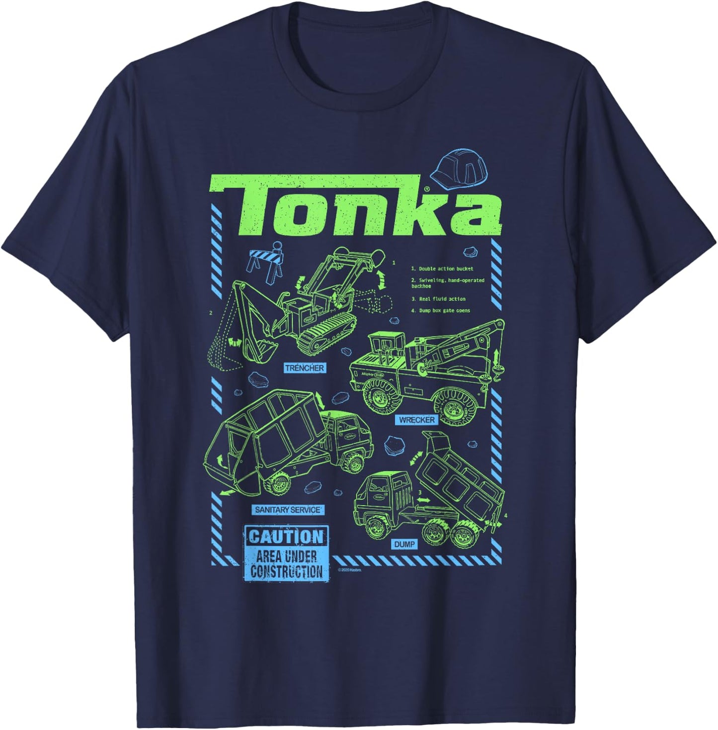 Tonka Truck Schematics T-Shirt - T-Shirt | Navy