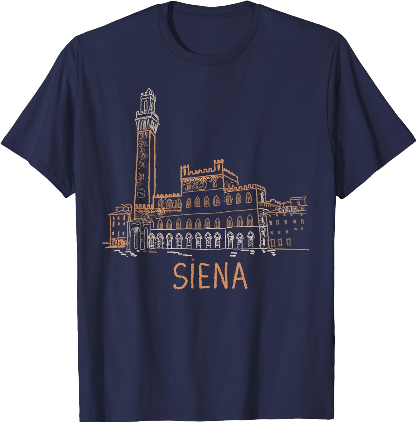 Siena Italy Art Gift Men Women T-Shirt - T-Shirt | Navy