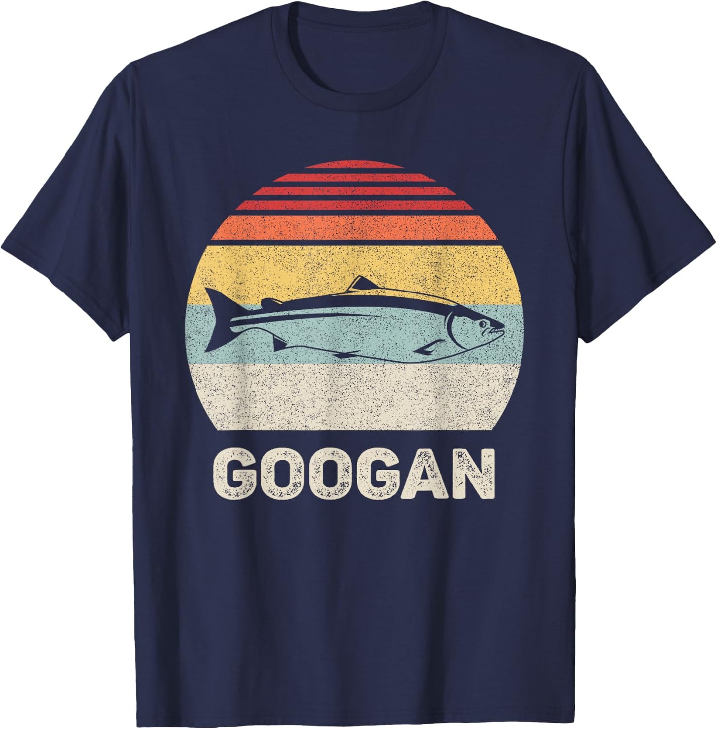 Retro Googan Fish Shirt Fishing Vintage T-Shirt - T-Shirt | Navy