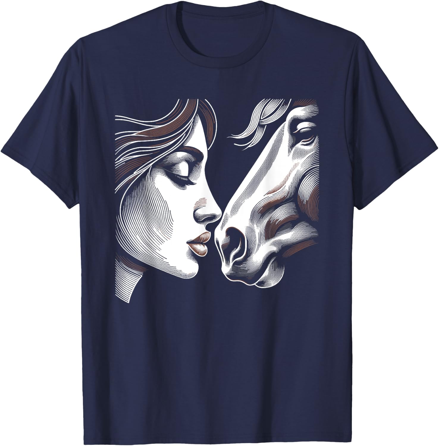 Horse Mom Equestrian Horseback Riding Cowgirl T-Shirt - T-Shirt | Navy