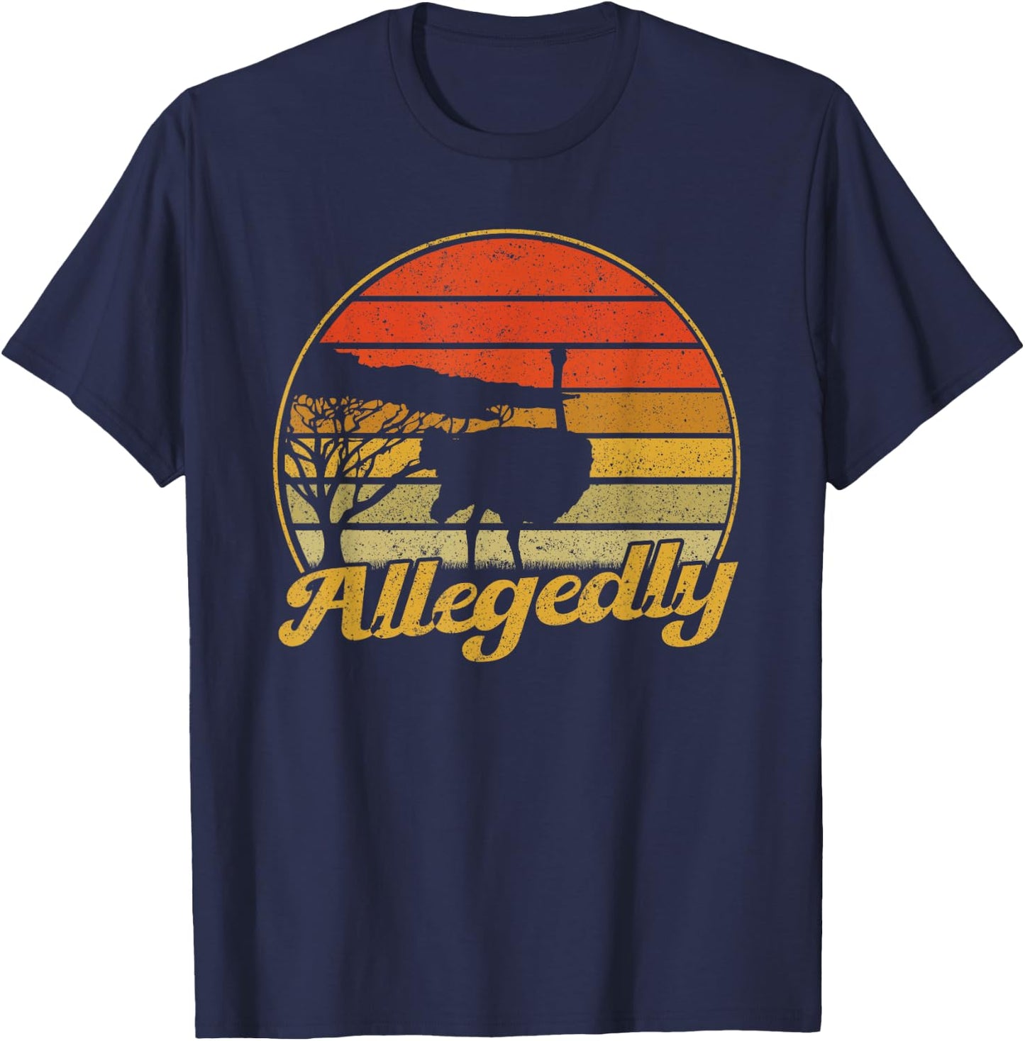 Ostrich Allegedly T-Shirt - T-Shirt | Navy