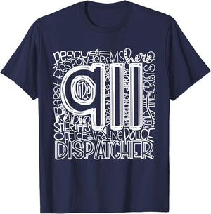 911 Dispatcher Shirt | First Responder Shirt | 911 Calls T-Shirt - T-Shirt | Navy