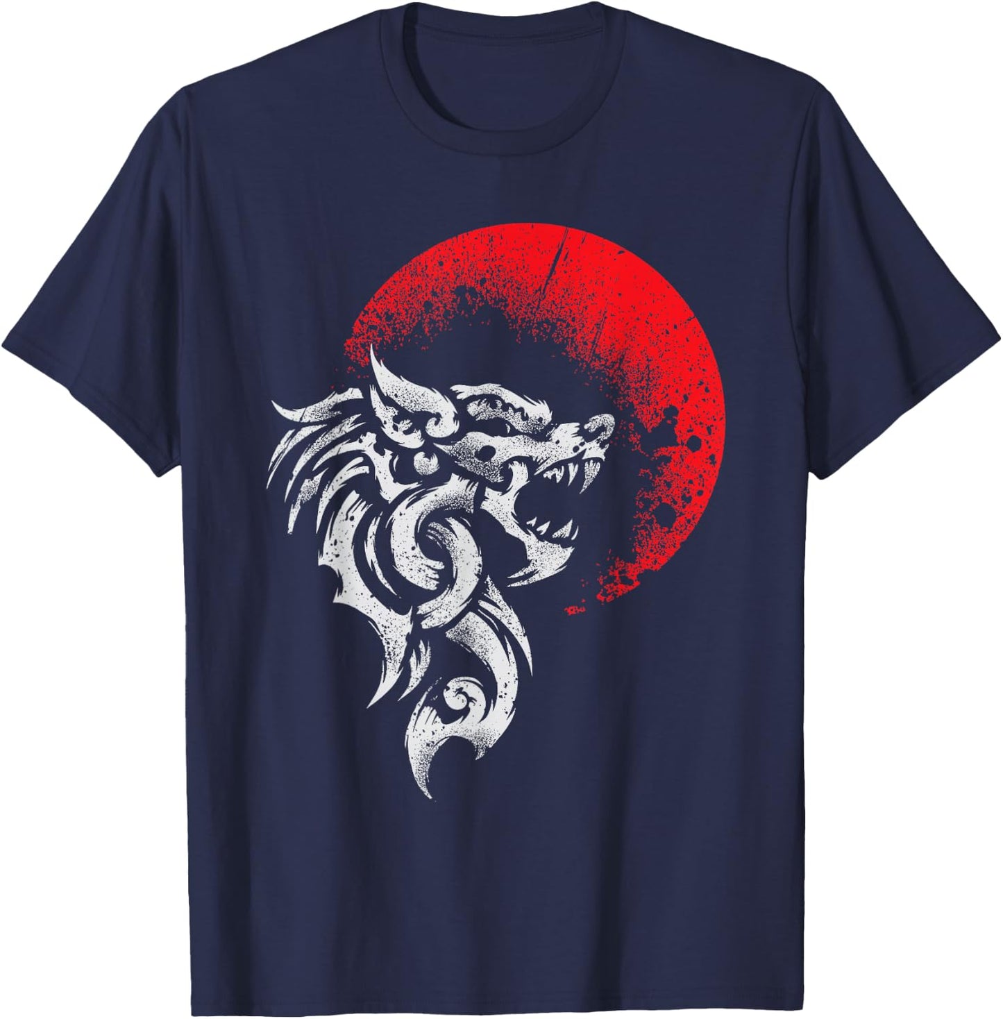 Viking Fenrir - Monstrous Wolf Norse Mythology - Ragnarok T-Shirt - T-Shirt | Navy