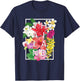 Flowers of Thailand Word Art - Thai Pride T-Shirt - T-Shirt | Navy