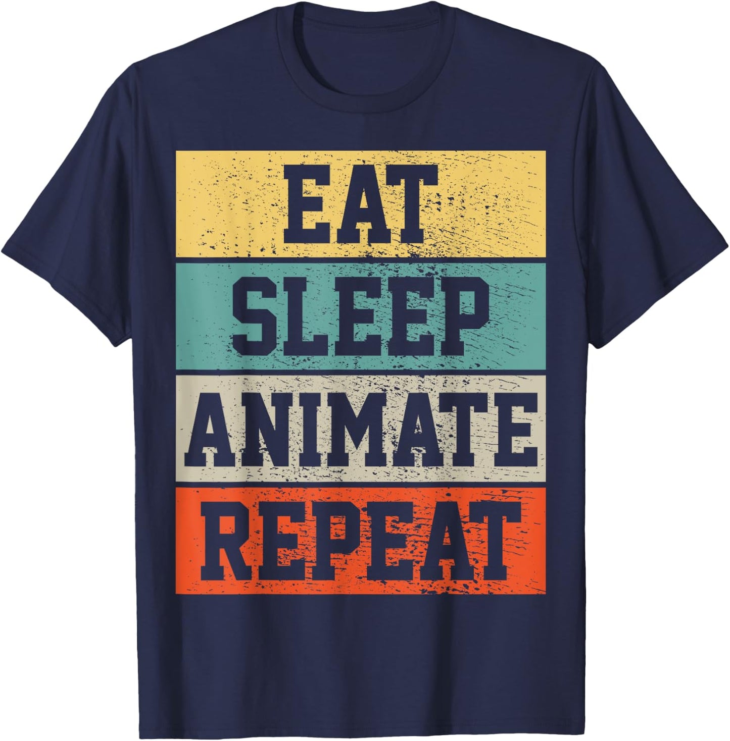 Animation Animator Anime Retro Vintage Funny Gift T-Shirt - T-Shirt | Navy