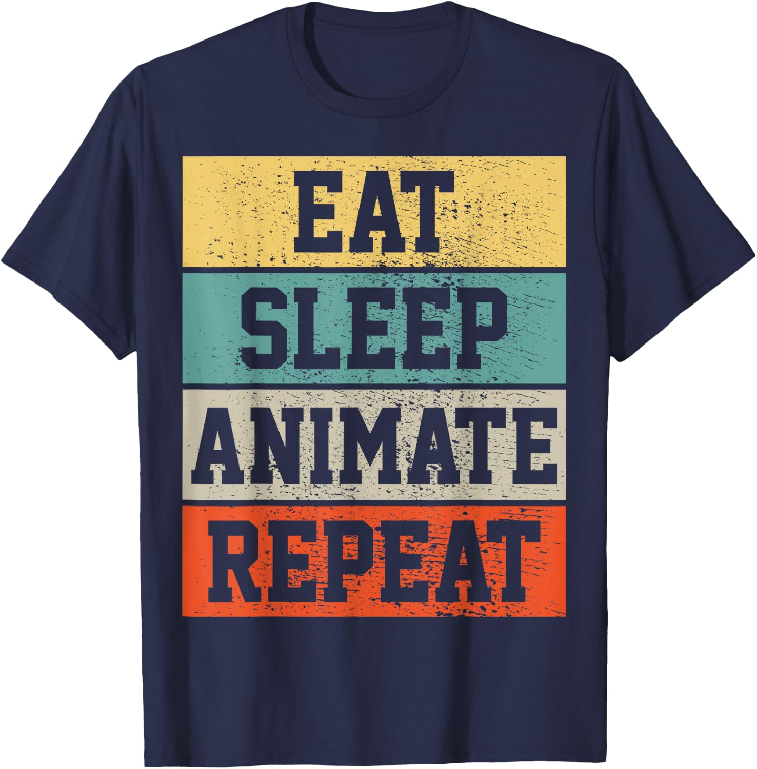 Animation Animator Anime Retro Vintage Funny Gift T-Shirt - T-Shirt | Navy