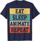 Animation Animator Anime Retro Vintage Funny Gift T-Shirt - T-Shirt | Navy