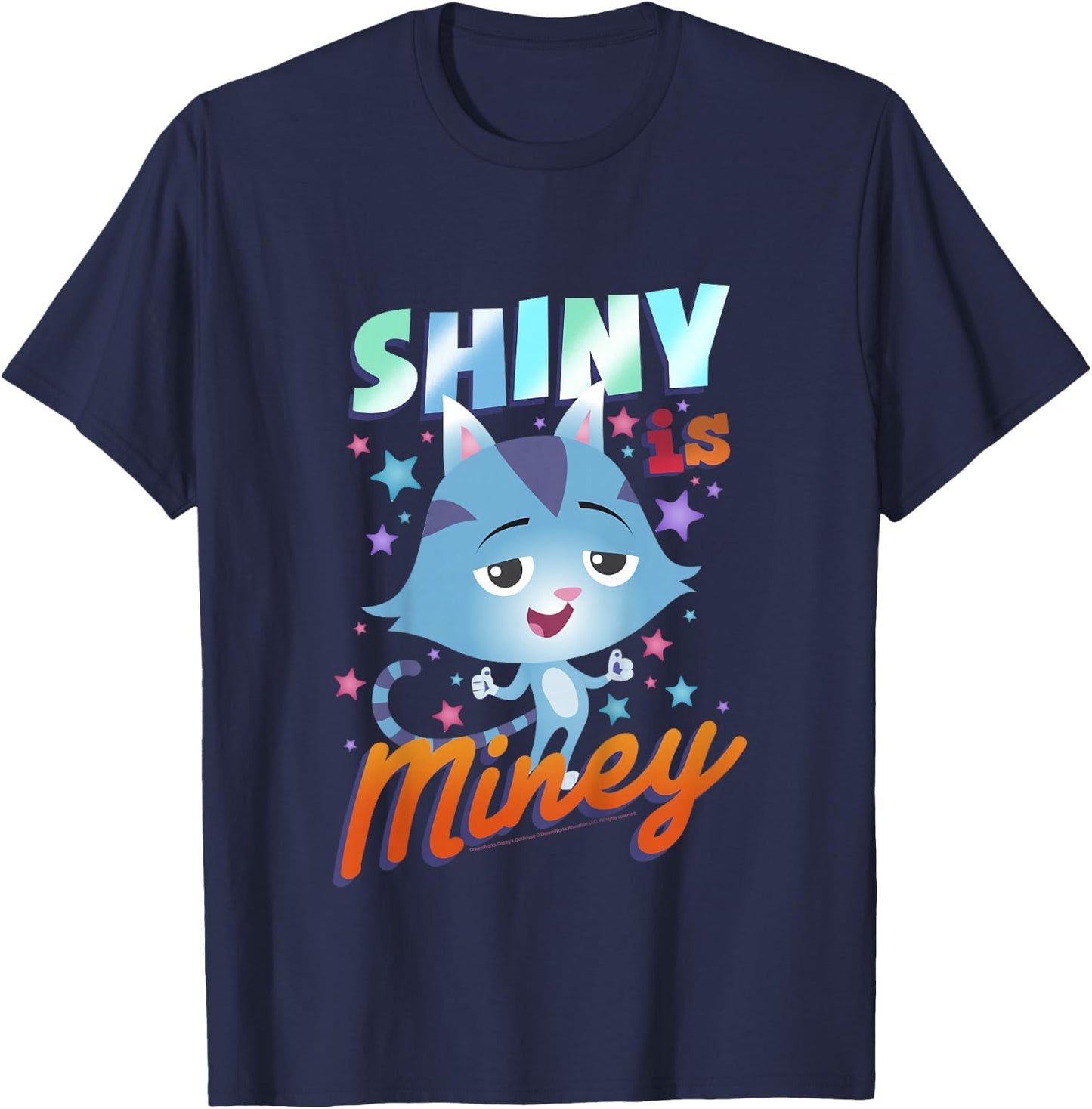 Kids Gabby's Dollhouse CatRat Shiny Is Miney T-Shirt - T-Shirt | Navy