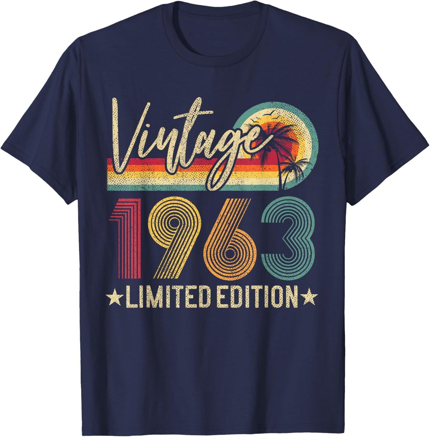 Limited Edition 1963 Birthday Gift - Vintage T-Shirt - T-Shirt | Navy
