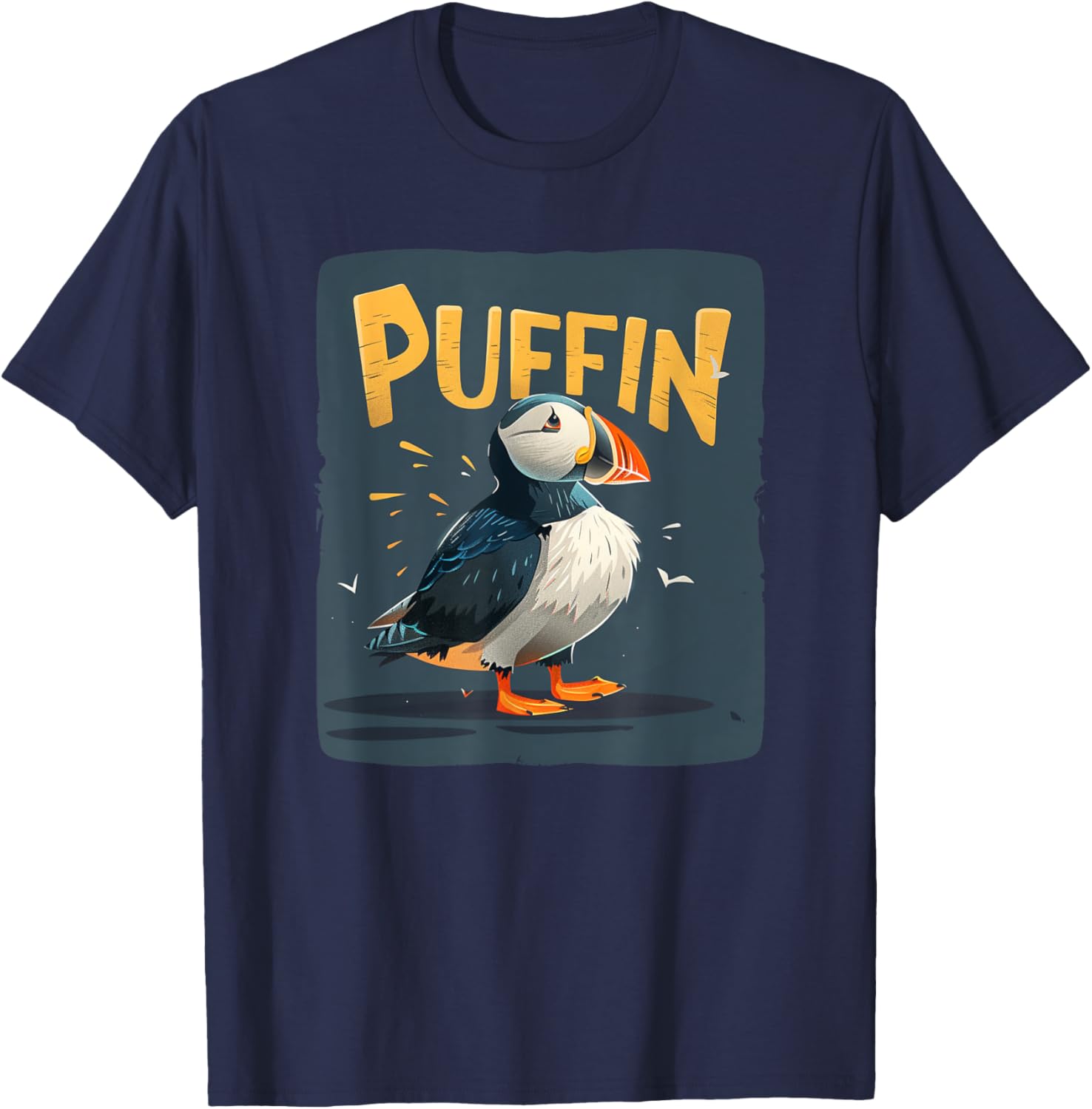 Pretty Puffin for Birds Boys and Girls T-Shirt - T-Shirt | Navy