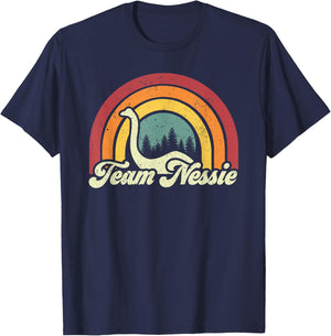 Loch Ness Monster Team Nessie Retro Cryptozoology T-Shirt - T-Shirt | Navy