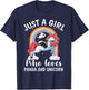 Just A Girl Who Loves Pandas And Unicorns Panda Ride Unicorn T-Shirt - T-Shirt | Navy