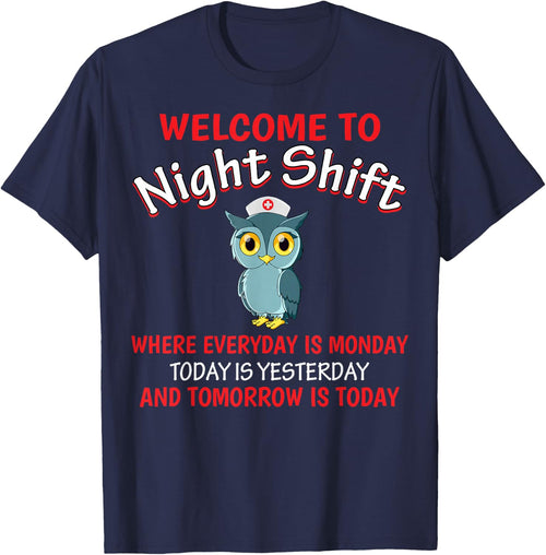 Night Shift Nurse Owls Funny Nursing RN LPN CNA Women