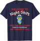 Night Shift Nurse Owls Funny Nursing RN LPN CNA Women T-Shirt - T-Shirt | Navy