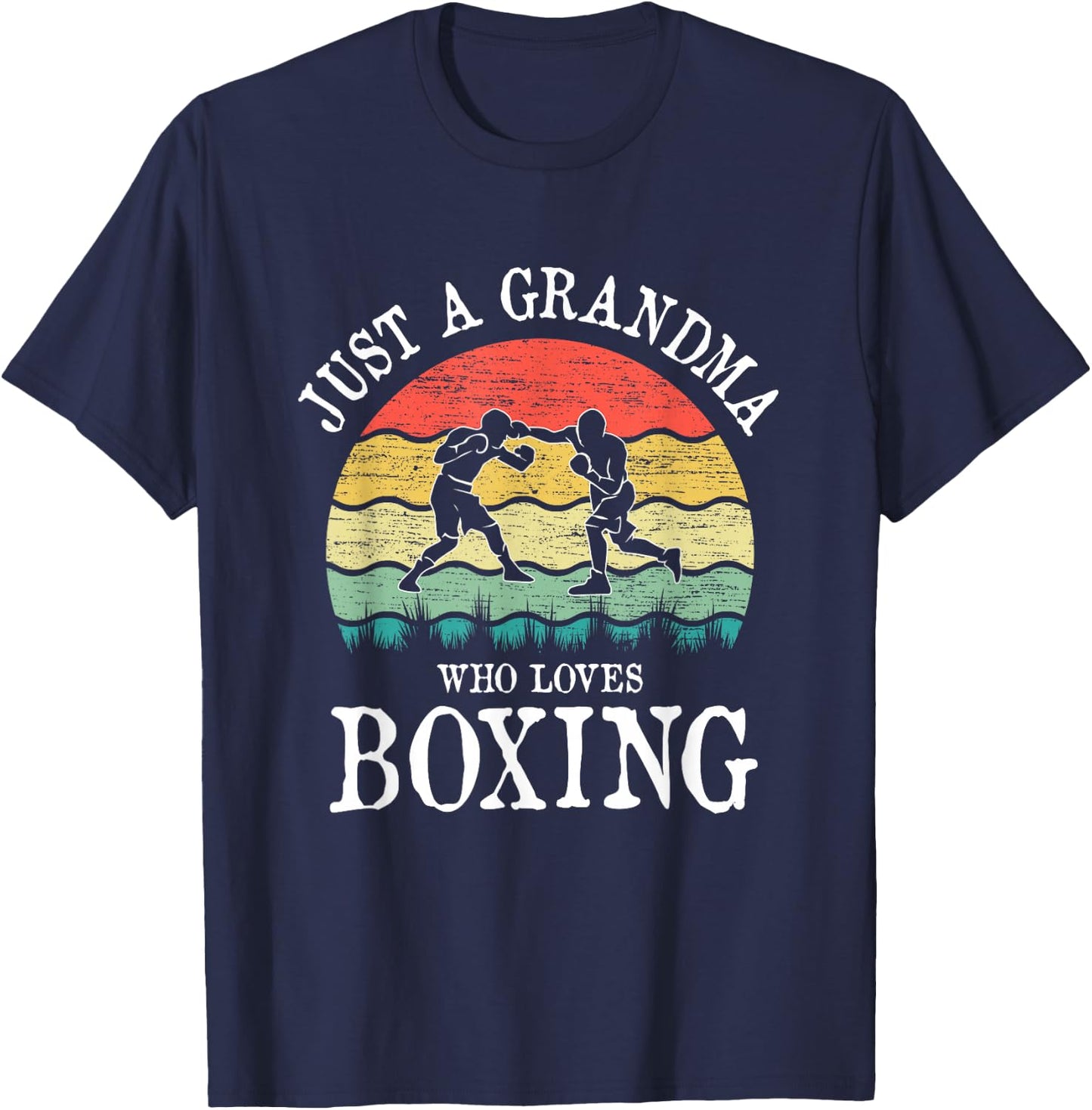 Just A Grandma Who Loves Boxing T-Shirt - T-Shirt | Navy