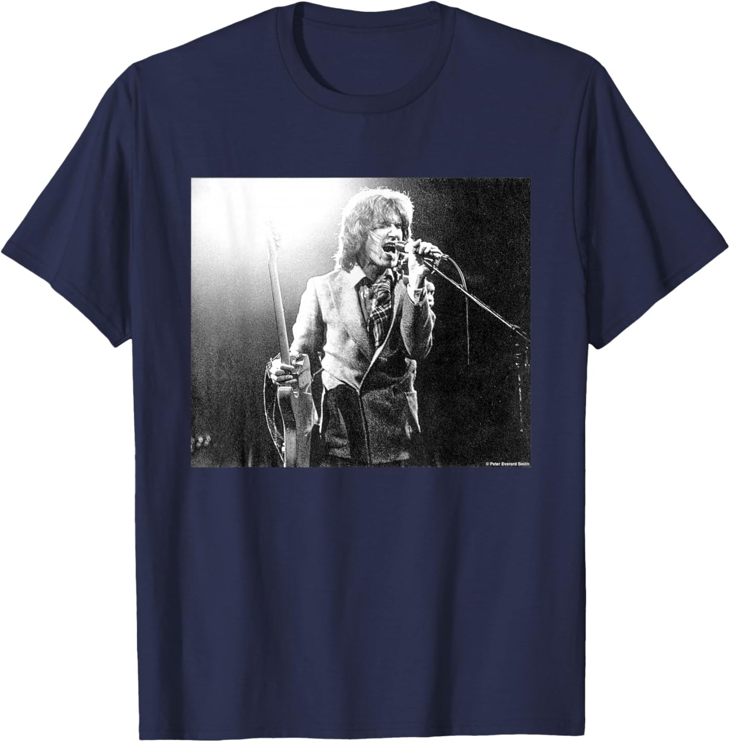 Ray Davies Of The Kinks Live By Everard Smith T-Shirt - T-Shirt | Navy