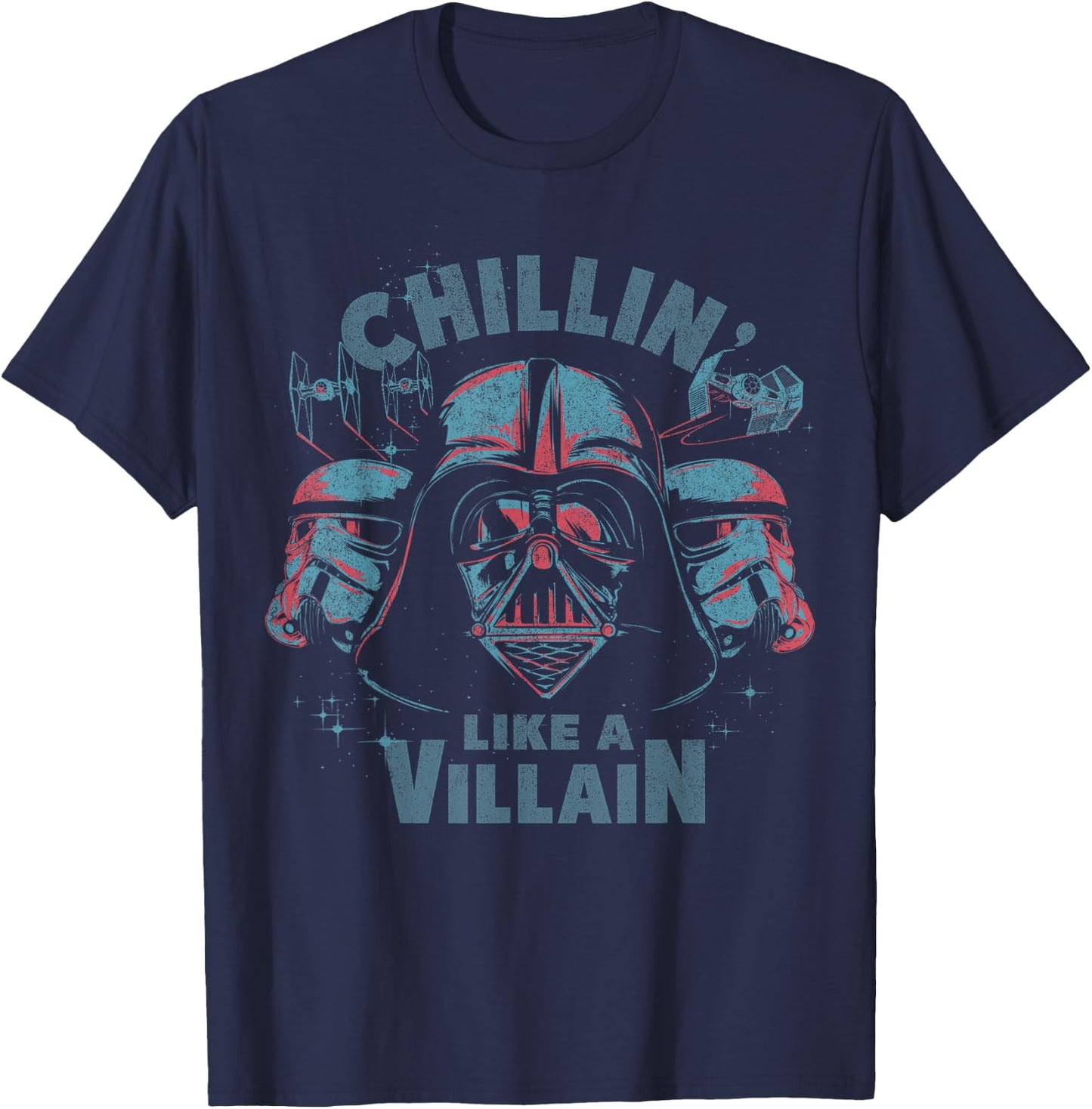 Star Wars Darth Vader Chillin Like A Villain T-Shirt - T-Shirt | Navy