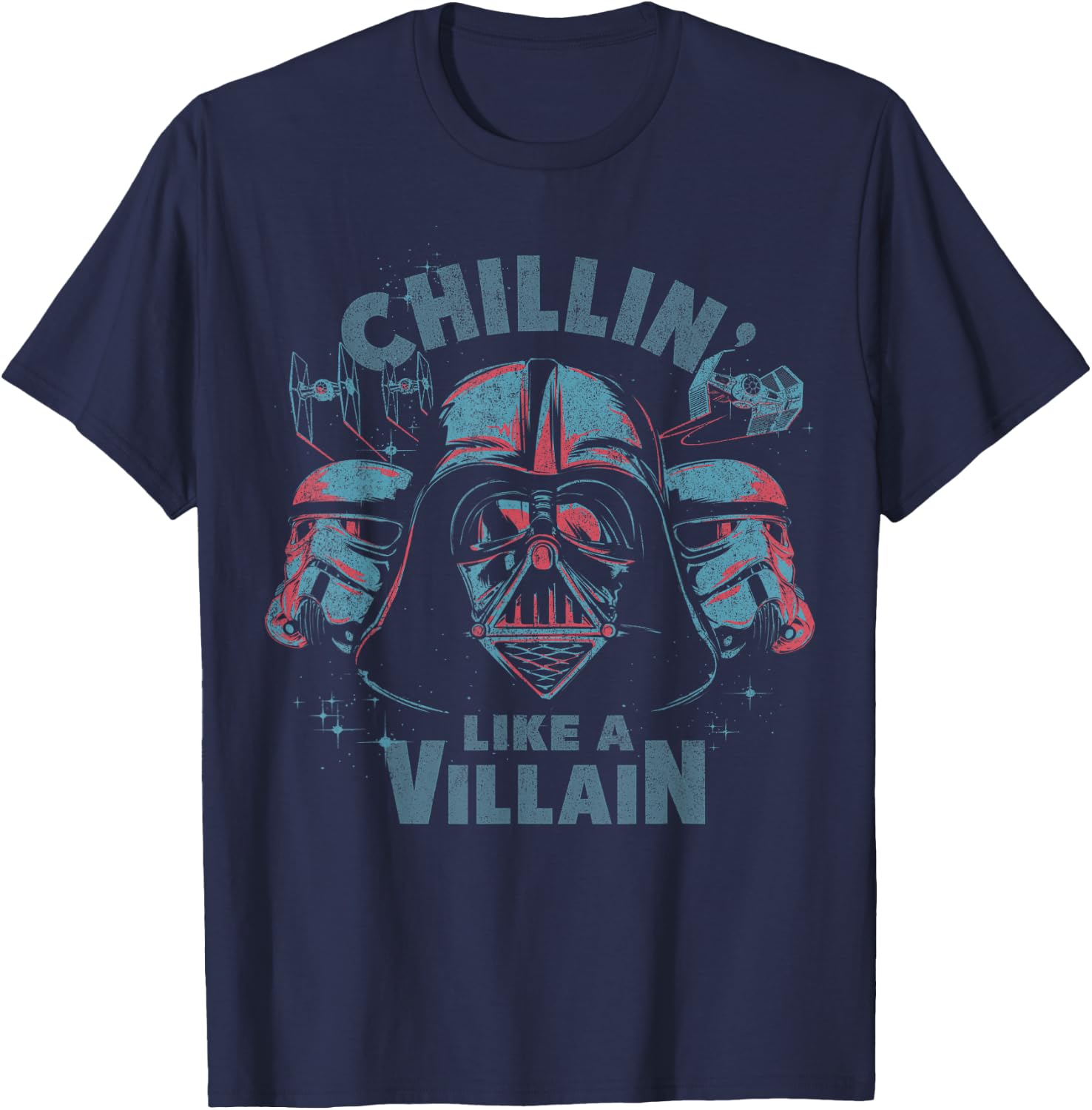 Star Wars Darth Vader Chillin Like A Villain T-Shirt - T-Shirt | Navy