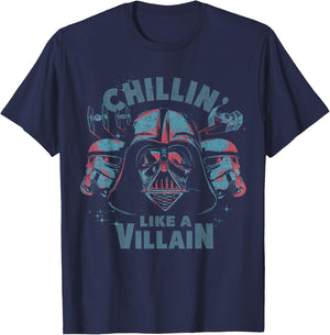 Star Wars Darth Vader Chillin Like A Villain T-Shirt - T-Shirt | Navy