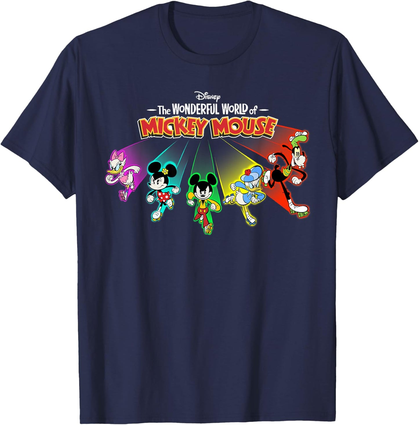 Disney The Wonderful World of Mickey Mouse Roller Skating T-Shirt - T-Shirt | Navy