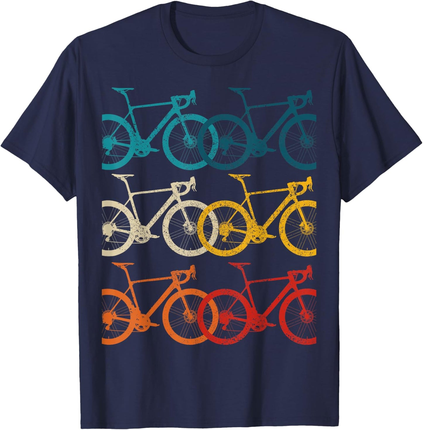 Vintage Bike Cycling Road Bike Road Bike Bicycle Cyclist T-Shirt - T-Shirt | Navy