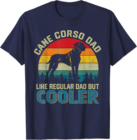 Vintage Cane Corso Dad Like Regular Dad But Cooler T-Shirt - T-Shirt | Navy