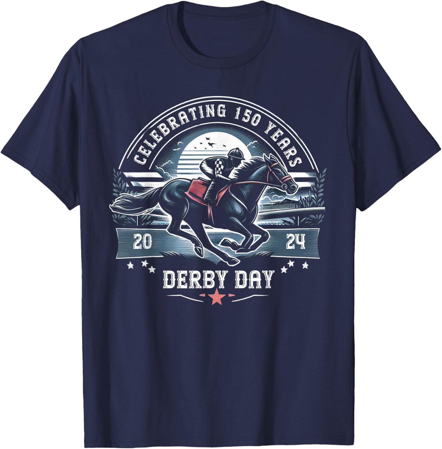 Celebrating 150 Years KY Derby Day Men Vintage T-Shirt - T-Shirt | Navy