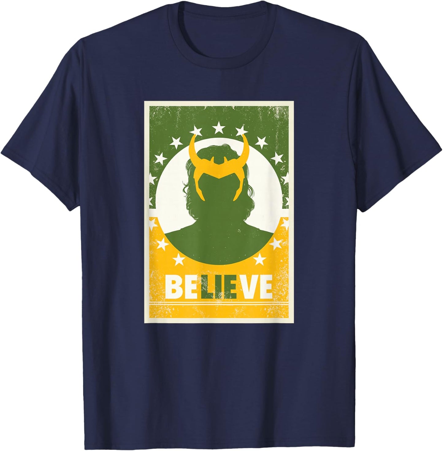 Marvel Loki Believe President Loki Poster T-Shirt - T-Shirt | Navy