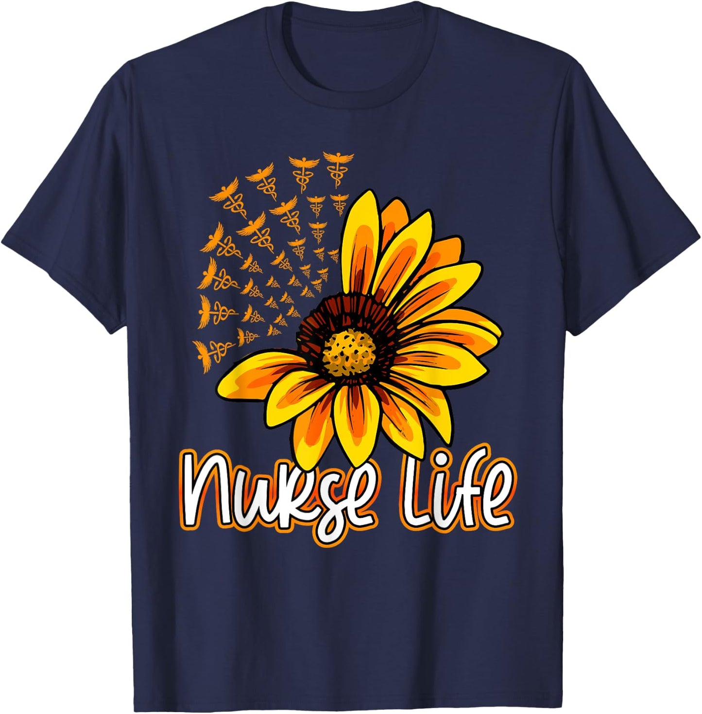 Nurse Life Outfit Nurse Logo Nursing Clinical RN LPN T-Shirt - T-Shirt | Navy