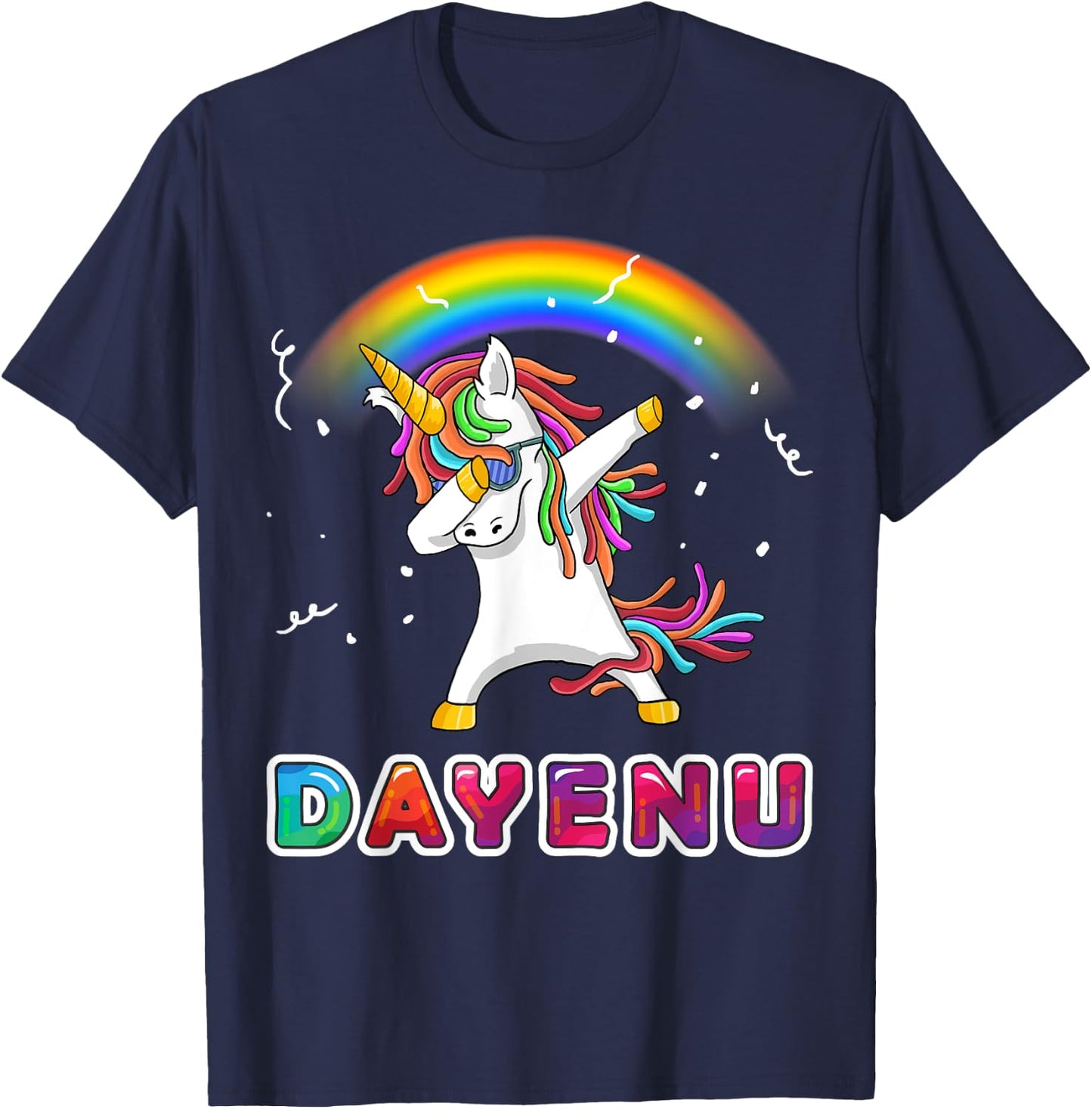 Unicorn Dayenu Passover Shirt for Kids Boys Girls T-Shirt - T-Shirt | Navy