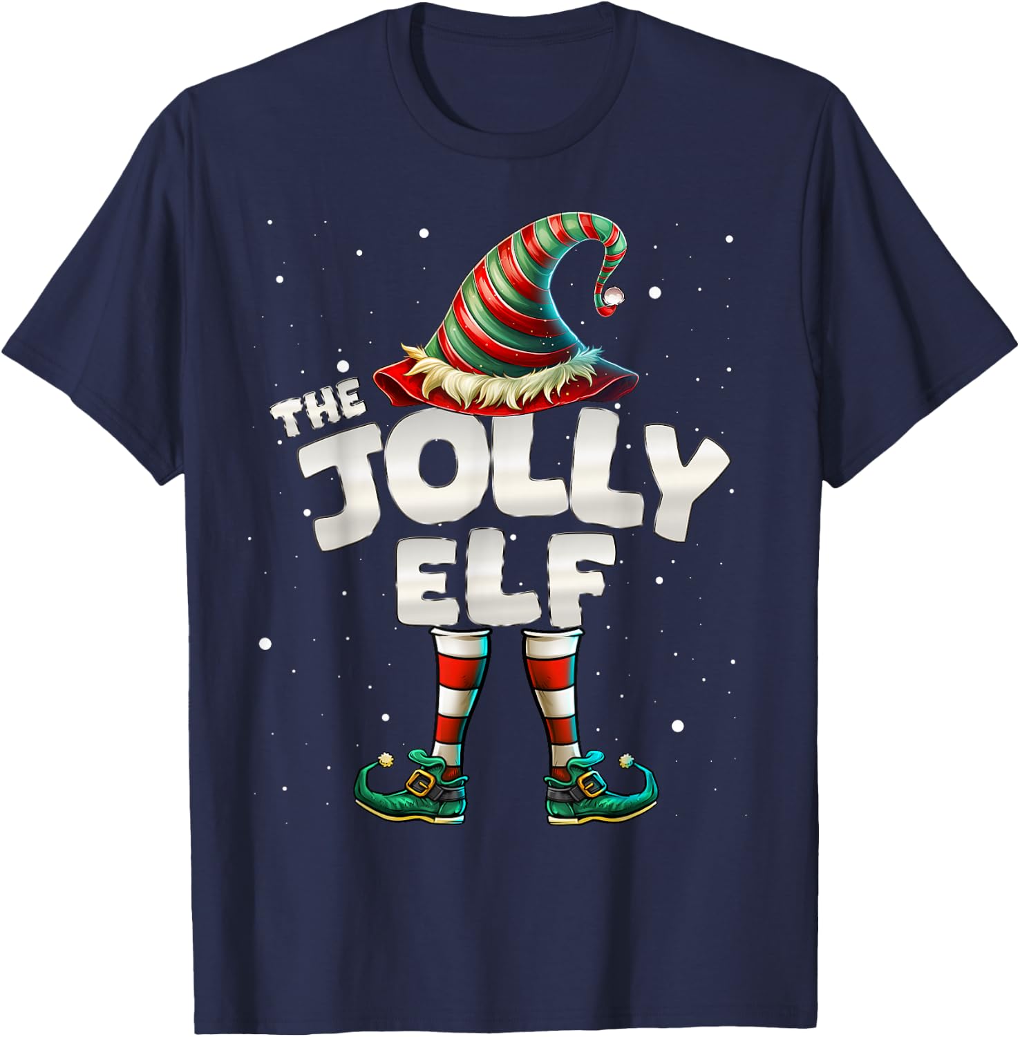 I'm The Jolly Elf Family Matching Group Christmas T-Shirt - T-Shirt | Navy