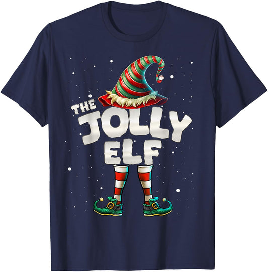 I'm The Jolly Elf Family Matching Group Christmas T-Shirt - T-Shirt | Navy