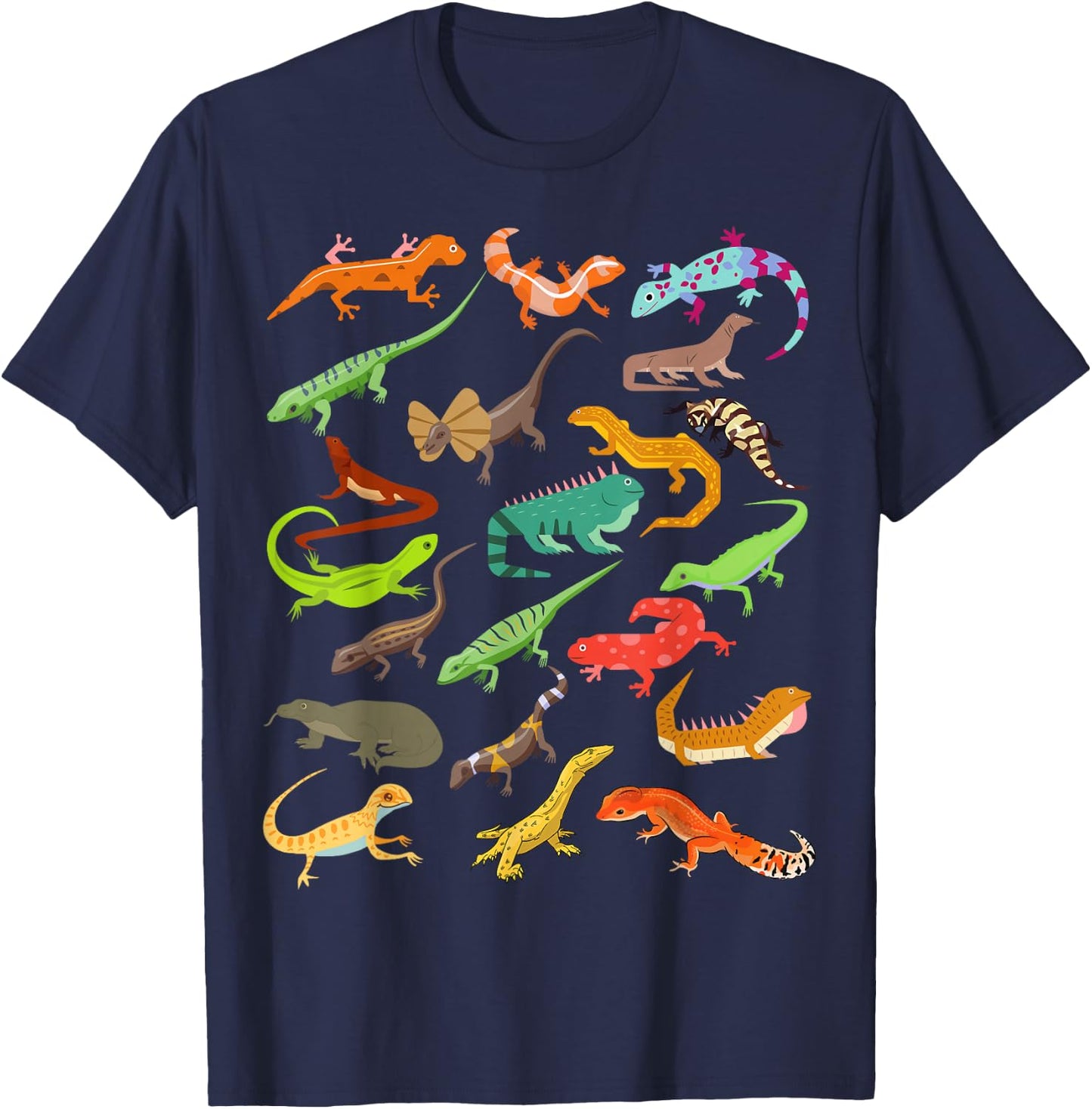 Kids Lizard Collage T-Shirt - T-Shirt | Navy