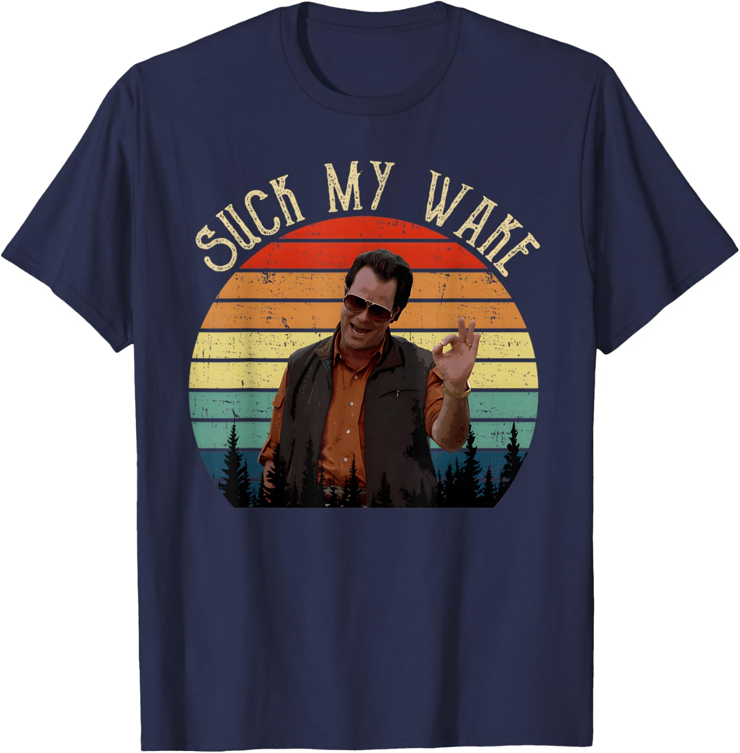 Uncle Roman Suck My Wake Vintage Movie T-Shirt - T-Shirt | Navy